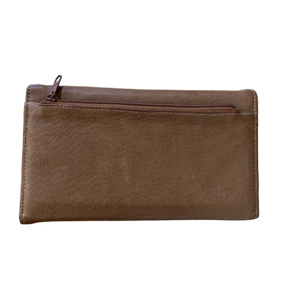 McGull Faux Leather Wallet Check Book Photo Credit card holder Brown - Picture 3 of 3